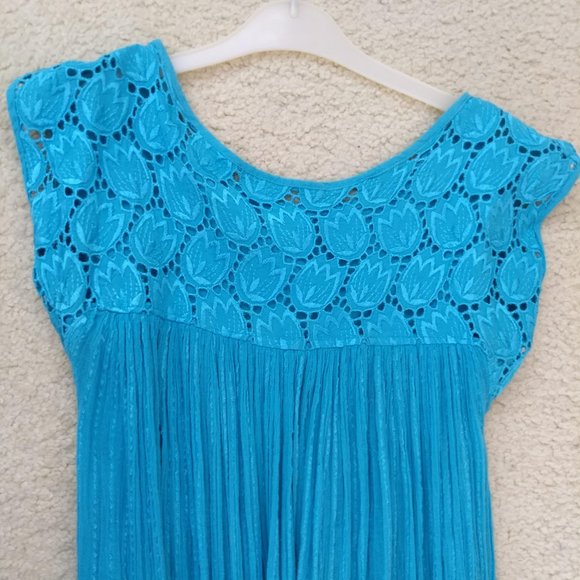 vintage 80s turquoise daydress napdress housedress 🎈HOST PICK🎈 - Picture 3 of 10